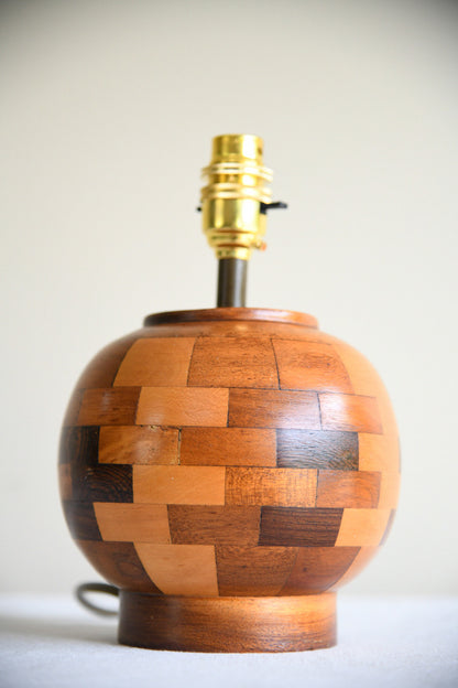 Vintage Cambridge Ware Wooden Table Lamp