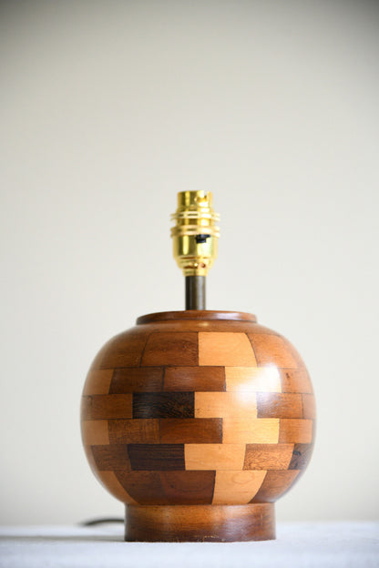 Vintage Cambridge Ware Wooden Table Lamp