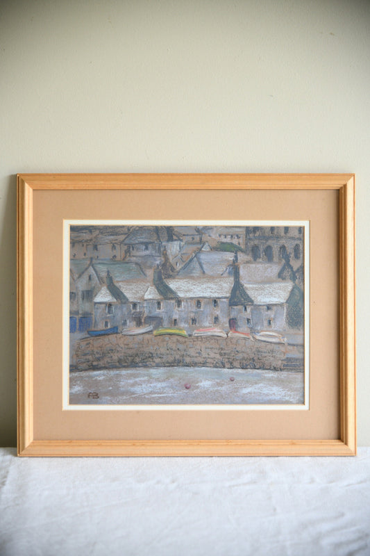 Anne Brown Mousehole Harbour Pastel