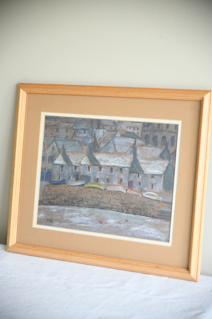 Anne Brown Mousehole Harbour Pastel