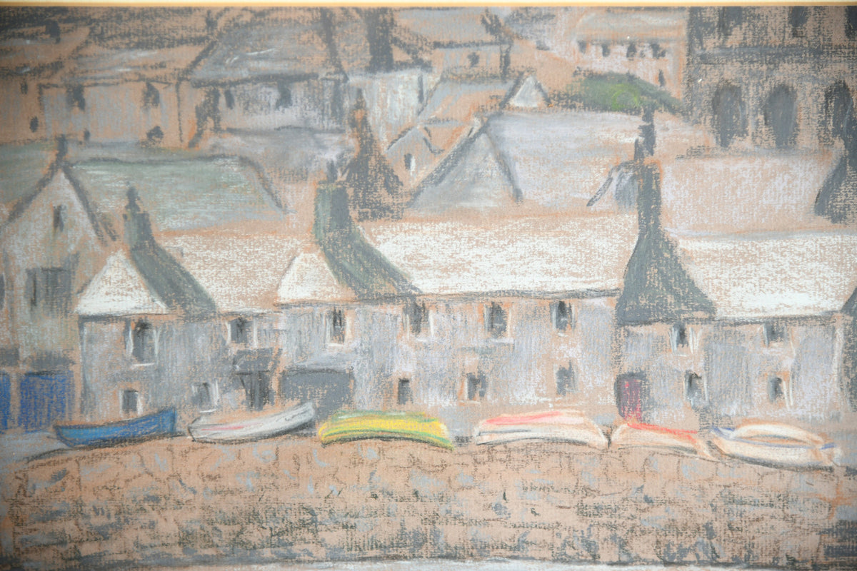 Anne Brown Mousehole Harbour Pastel