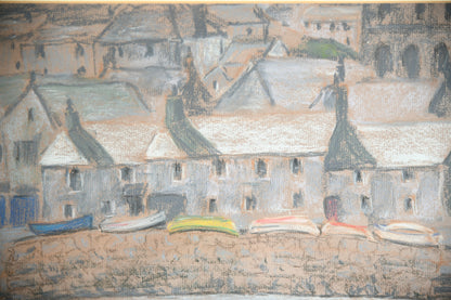 Anne Brown Mousehole Harbour Pastel