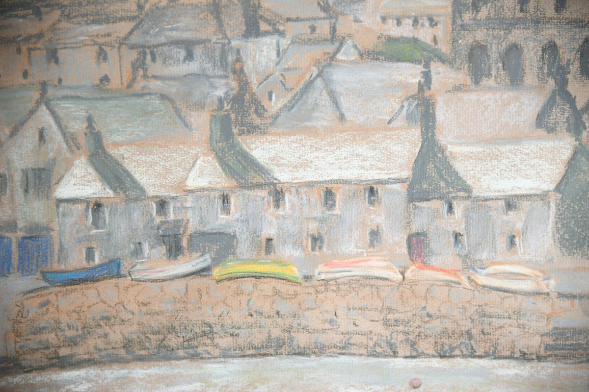 Anne Brown Mousehole Harbour Pastel