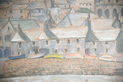 Anne Brown Mousehole Harbour Pastel