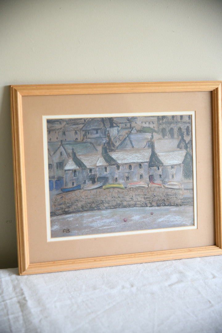 Anne Brown Mousehole Harbour Pastel