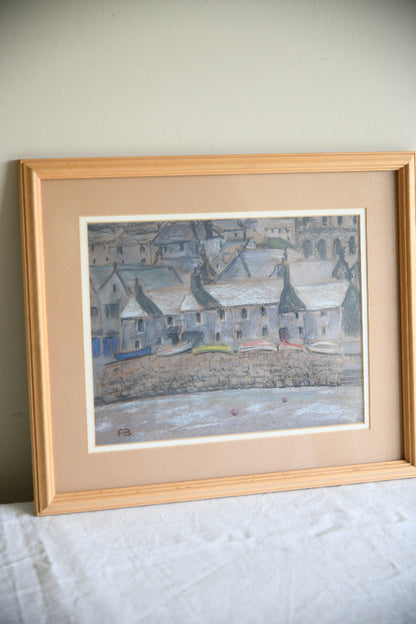 Anne Brown Mousehole Harbour Pastel