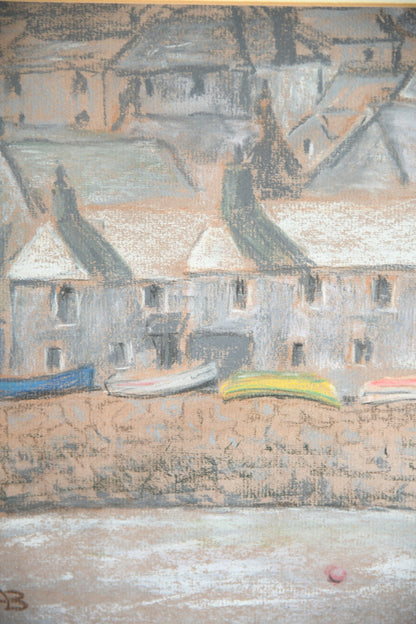 Anne Brown Mousehole Harbour Pastel