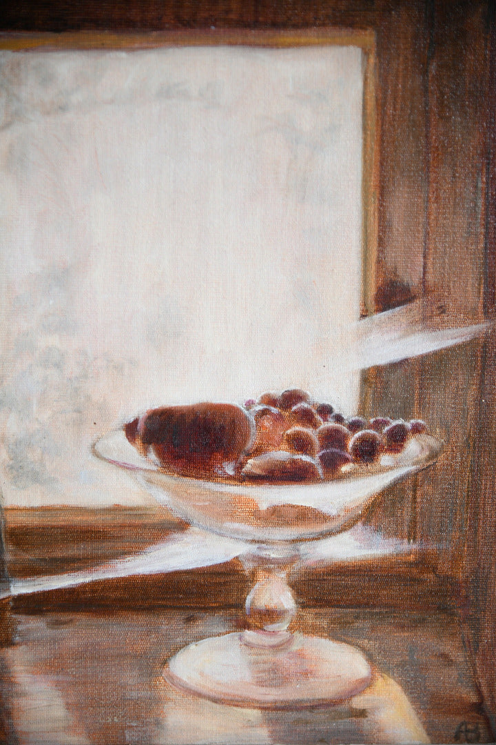 Anne Brown Still Life with Glass Compote Painting