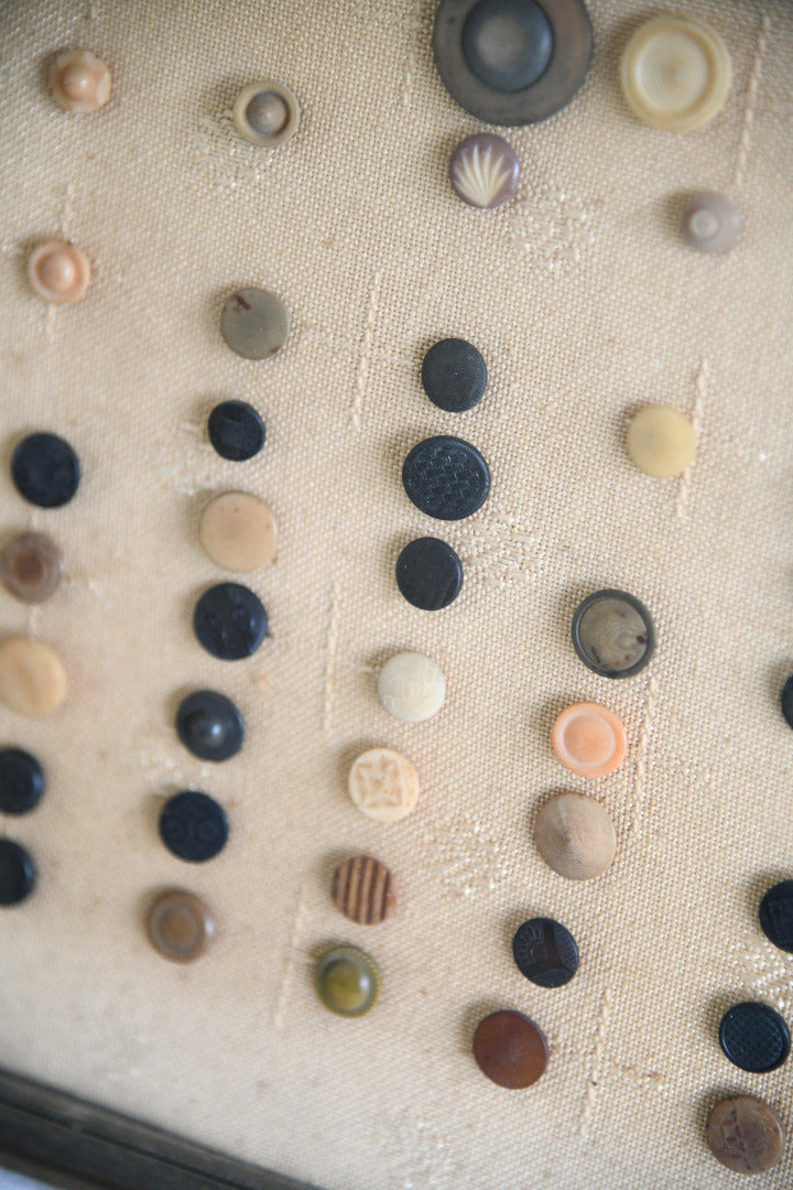 Framed Collection of Antique & Vintage Buttons