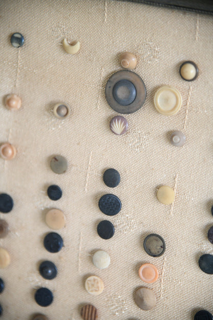 Framed Collection of Antique & Vintage Buttons