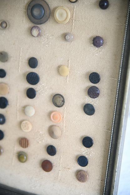 Framed Collection of Antique & Vintage Buttons