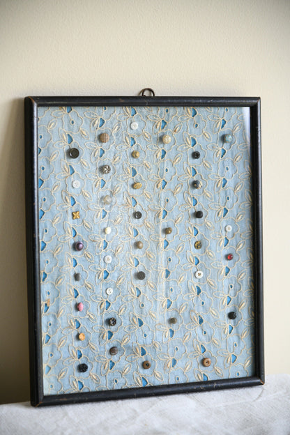Framed Collection of Antique and Vintage Buttons