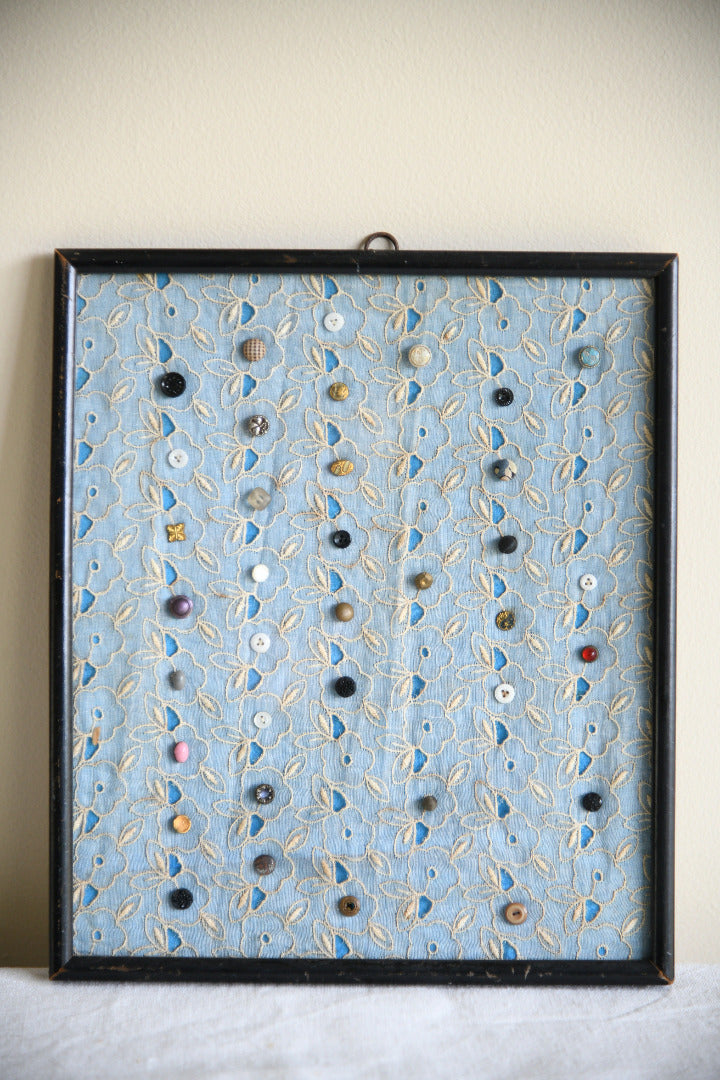 Framed Collection of Antique and Vintage Buttons