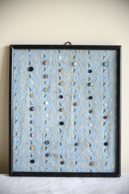 Framed Collection of Antique and Vintage Buttons