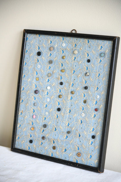 Framed Collection of Antique and Vintage Buttons
