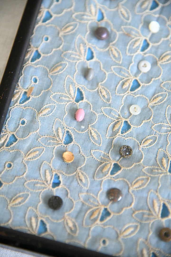 Framed Collection of Antique and Vintage Buttons