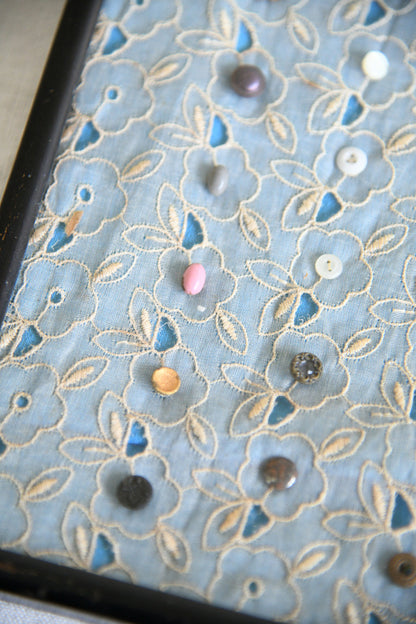Framed Collection of Antique and Vintage Buttons