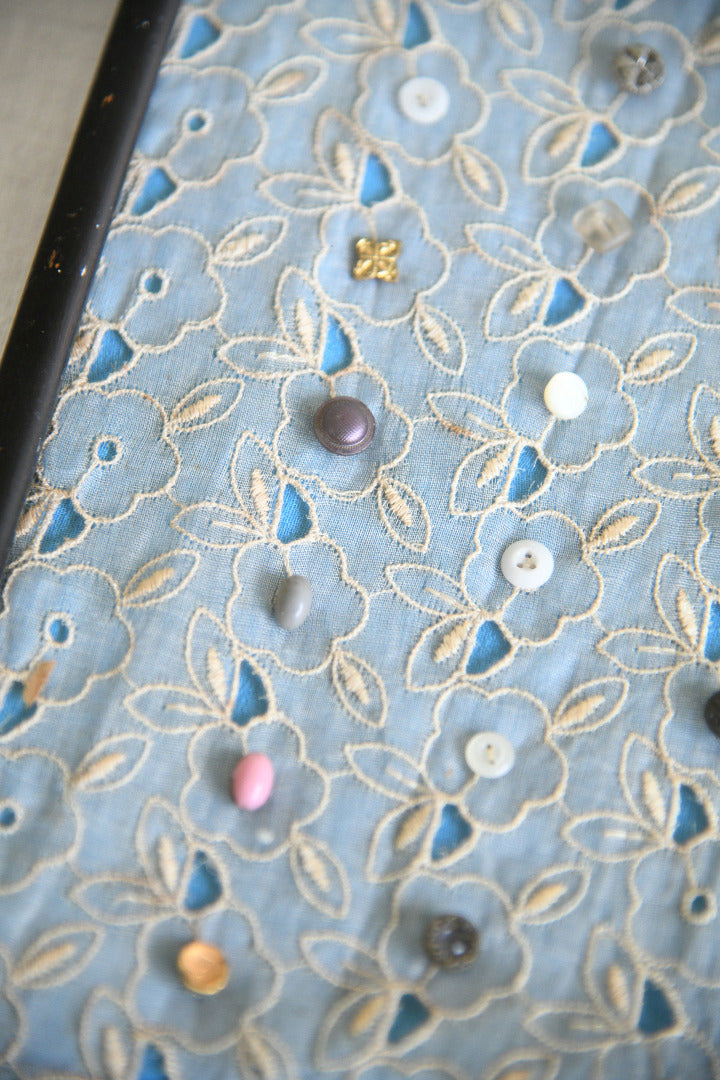 Framed Collection of Antique and Vintage Buttons