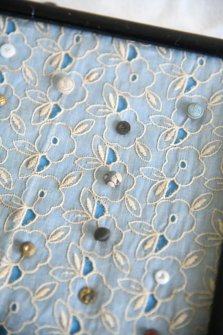 Framed Collection of Antique and Vintage Buttons