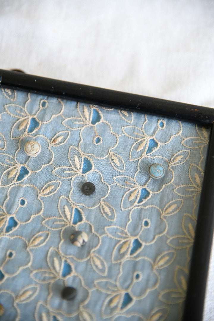 Framed Collection of Antique and Vintage Buttons