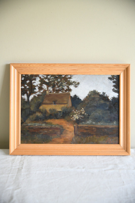 Anne Brown Keepers Cottage Cornish Oil Painting