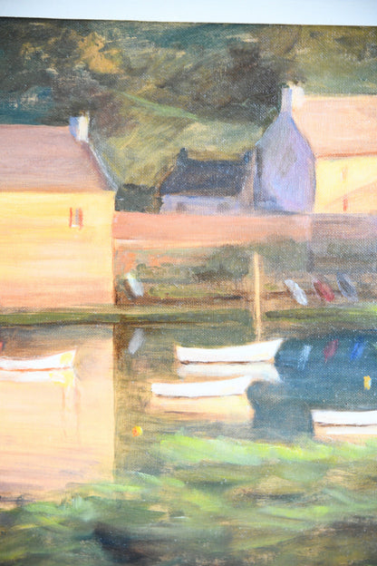 Anne Brown Evening Light Le Conquet Oil Painting