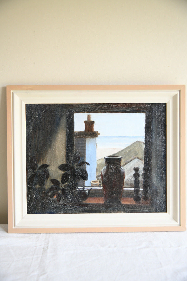 Anne Brown St Ives Window Still Life Oil Painting