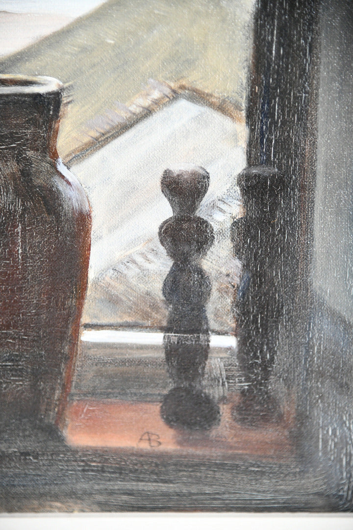 Anne Brown St Ives Window Still Life Oil Painting