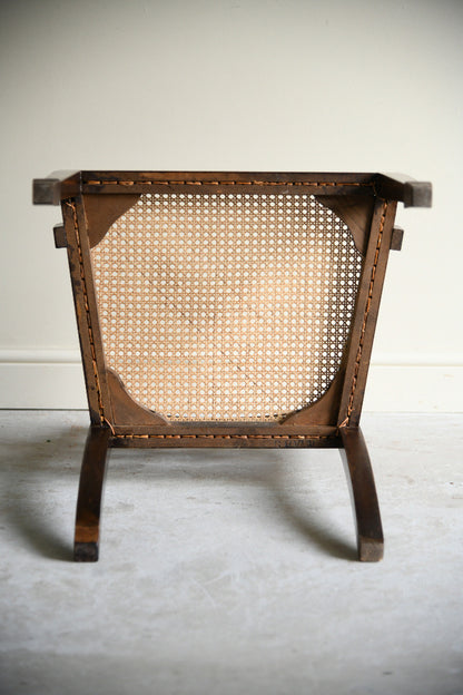 Antique Regency Style Stained Beech Caned Chair
