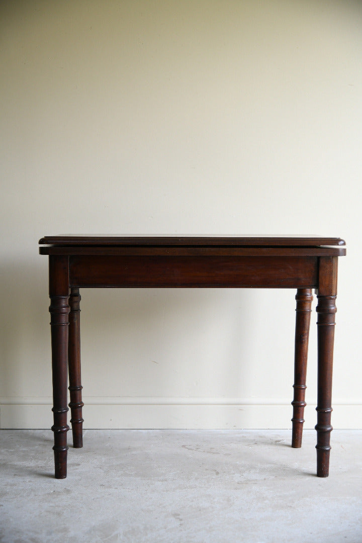 19th Century Mahogany Fold Over Games Table