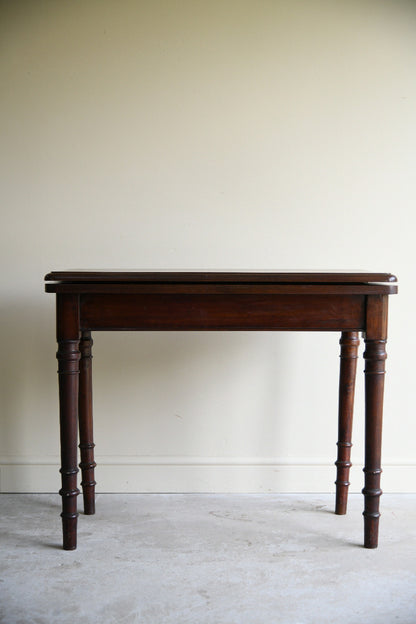 19th Century Mahogany Fold Over Games Table
