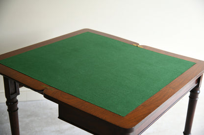 19th Century Mahogany Fold Over Games Table