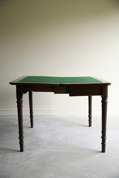 19th Century Mahogany Fold Over Games Table