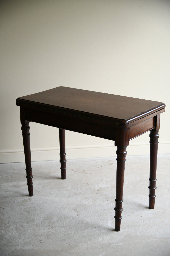 19th Century Mahogany Fold Over Games Table