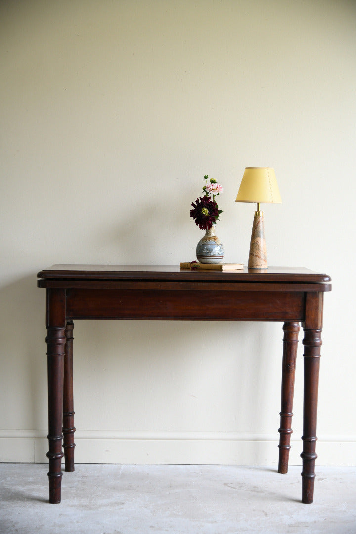 19th Century Mahogany Fold Over Games Table
