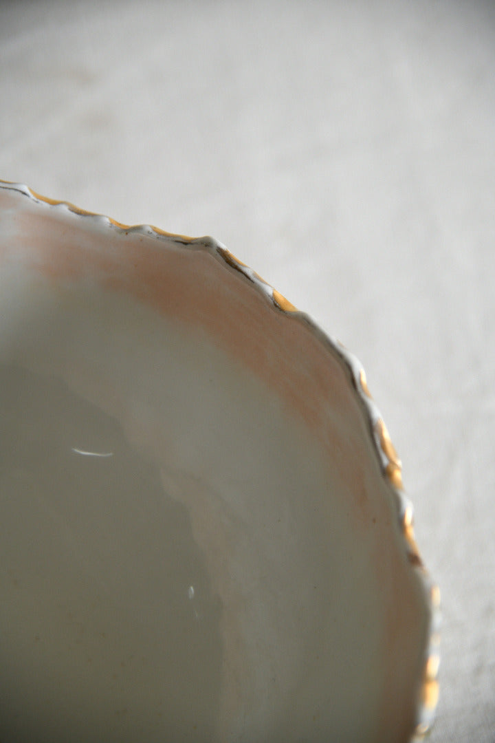 Antique Majolica Cabbage Leaf Bowl