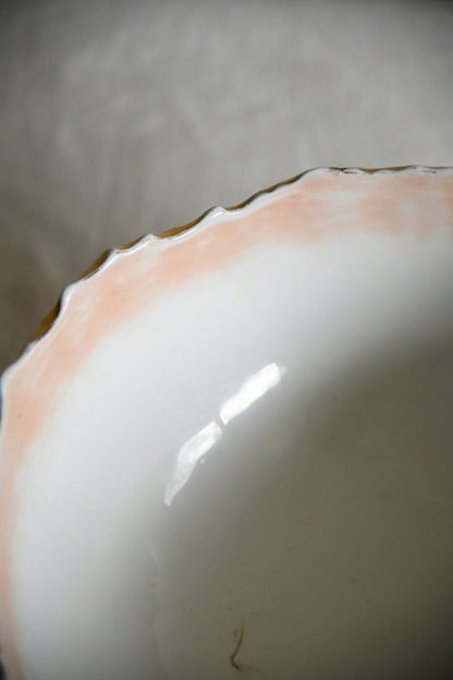 Antique Majolica Cabbage Leaf Bowl