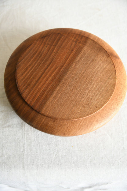 Vintage Turned Teak Fruit Bowl