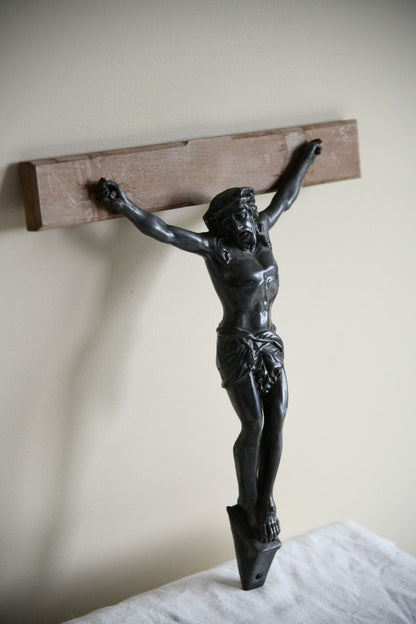 Antique Patinated Metal Corpus of Christ