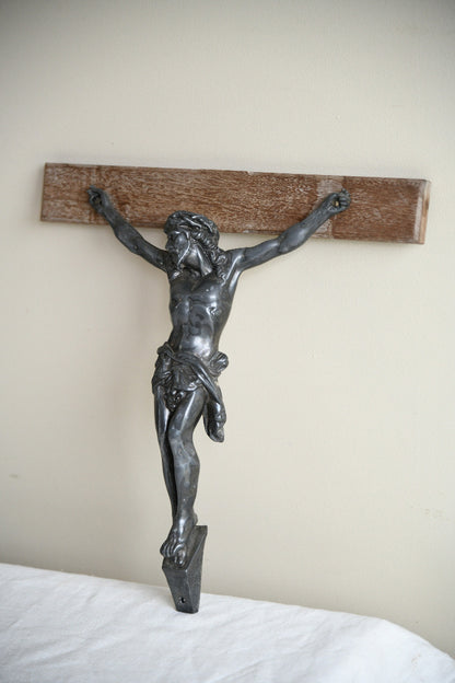 Antique Patinated Metal Corpus of Christ