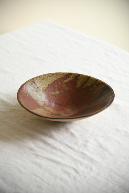 Vintage Studio Pottery Bowl with Abstract Glaze