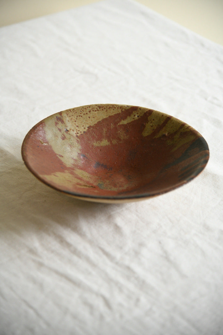 Vintage Studio Pottery Bowl with Abstract Glaze