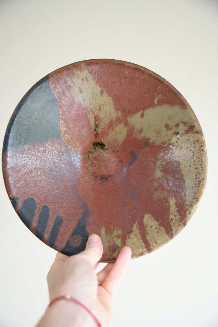 Vintage Studio Pottery Bowl with Abstract Glaze