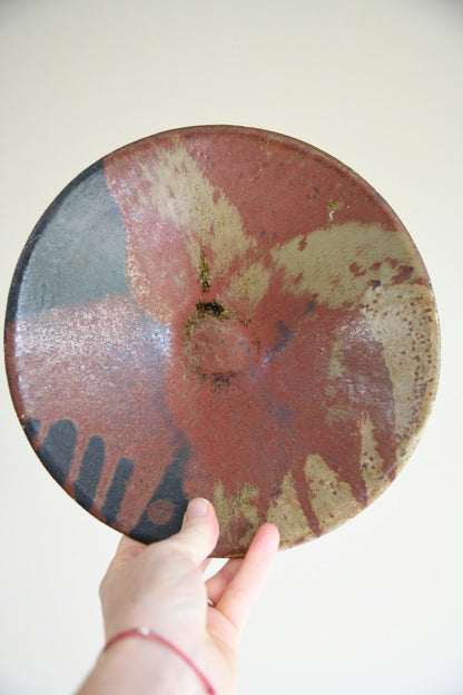 Vintage Studio Pottery Bowl with Abstract Glaze