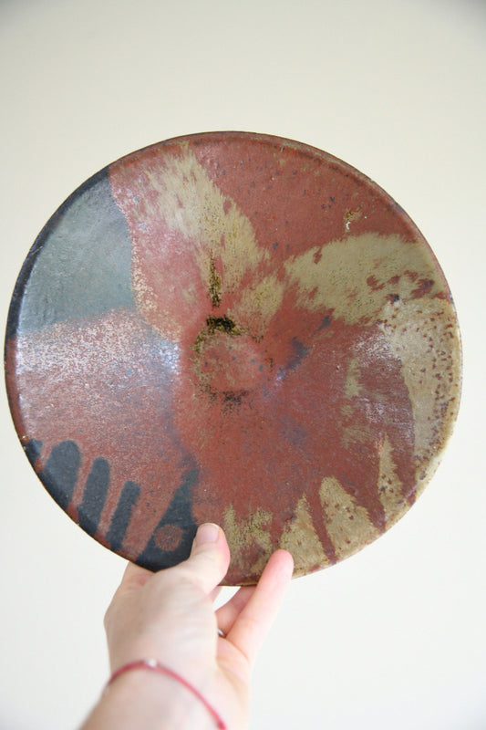 Vintage Studio Pottery Bowl with Abstract Glaze