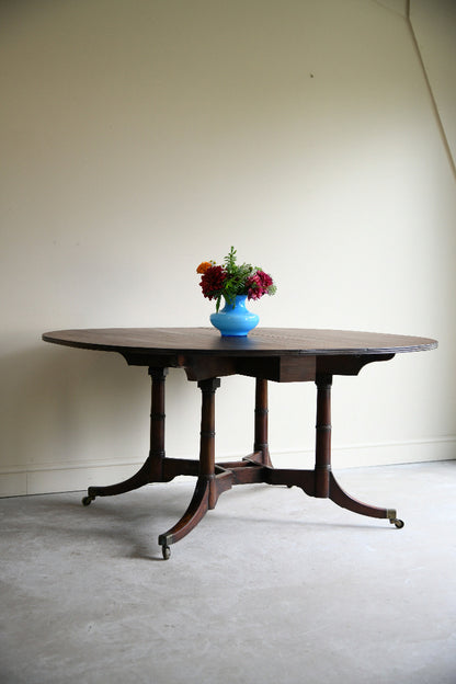 Early 19th Century Mahogany Drop Leaf Dining Table