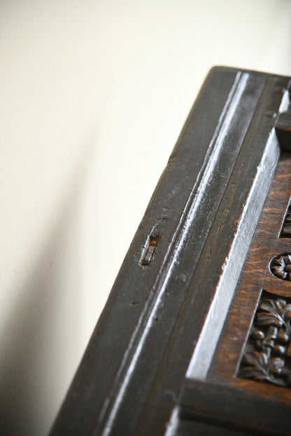 17th Century Carved & Initialled Oak Coffer