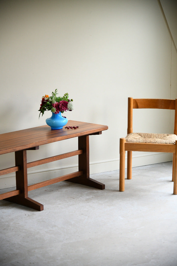 Mid Century Sapele Long Occasional Side Table