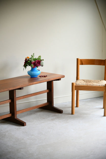 Mid Century Sapele Long Occasional Side Table