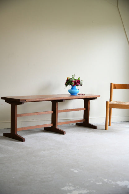 Mid Century Sapele Long Occasional Side Table